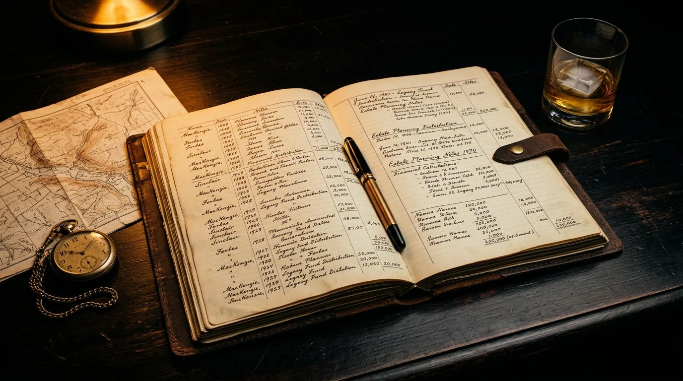 Family ledger representing institutional memory